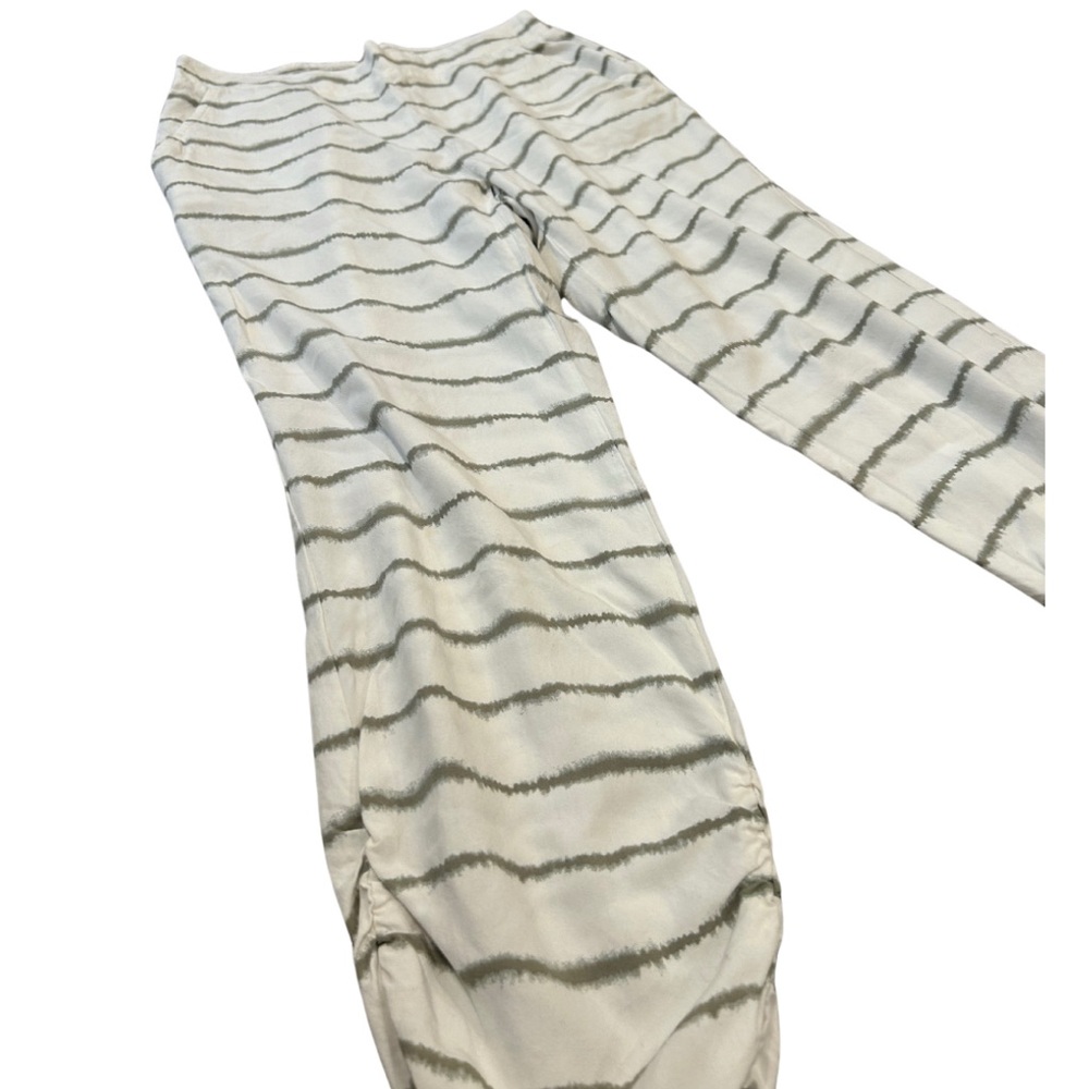 Carve Designs Avery Beach Pants | Cream/Green Tie Dye Stripe | Size Small - Picture 5 of 7